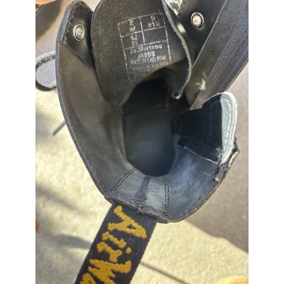 Dr. Martens Size 9 Jadon Leather Platform Combat Boots Black Leather - Picture 7 of 9